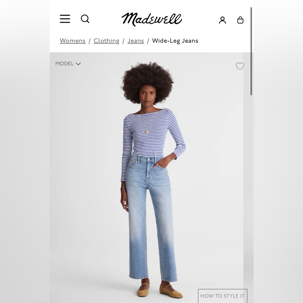 Madewell The Perfect Vintage Wide Leg Crop Jean